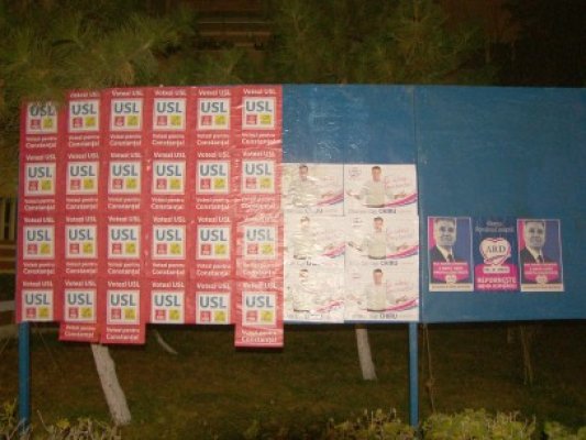 Infracţiuni în campania electorală: au fost furate bannere ale candidaţilor